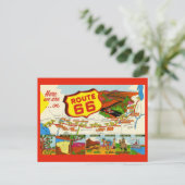 Vintage Route 66 Briefkaart (Staand voorkant)