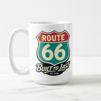Vintage Route 66 Gebouwd Om Te Duurven Koffiemok