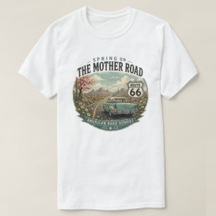 Vintage Route 66 Lente Roadtrip T-shirt