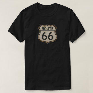 Vintage Route 66 Retro Zwarte T-Shirt