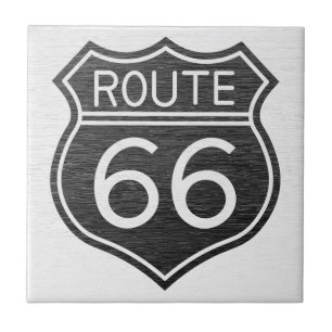 Vintage Route 66 Schild Keramische Tegel Tegeltje