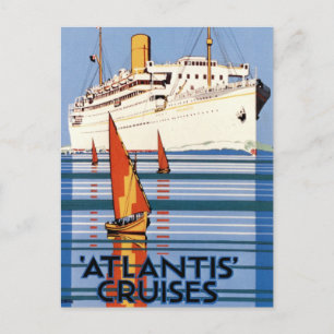 Vintage Royal Mail Atlantis Cruises Briefkaart