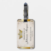 Vintage Royalty-eigendom, van Bagagelabel (Achterkant verticaal)