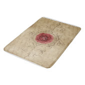 Vintage Roze Badmat, Beige & Rood Badmat (Gekanteld)