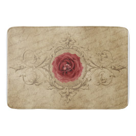 Vintage Roze Badmat, Beige & Rood Badmat