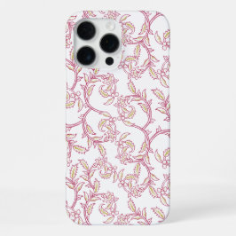 "Vintage Roze Bloem" Esthetisch Patroon Hoesje iPhone 16 Pro Max Hoesje