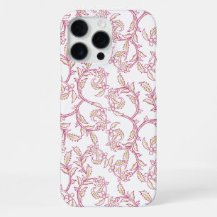 "Vintage Roze Bloem" Esthetisch Patroon Hoesje iPhone 16 Pro Max Hoesje