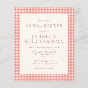 Vintage roze gegoten Vrijgezellenfeest uitnodigen