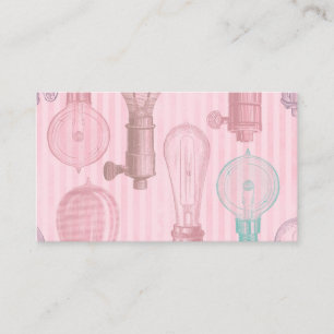 Vintage Roze Lampen Retro Liefhebbers Elektrotechn Visitekaartje