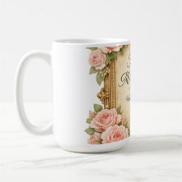 Vintage Roze Lijst Moederdagkaart | Antiek Koffiemok