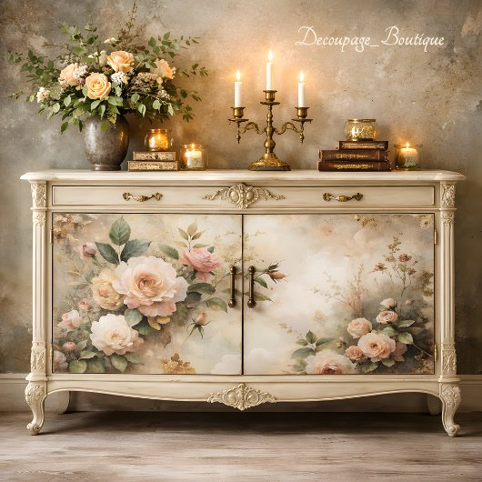 Vintage Roze Mist Droom Decoupage Tissuepapier