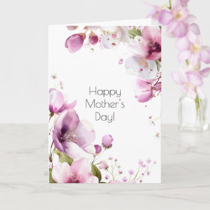 Vintage Roze Moederdagkaart Kaart