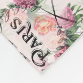 Vintage roze roze rozen fleece Blanket Deken (Hoek)