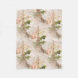 Vintage roze roze rozen fleece Blanket Deken