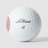 Vintage roze stijlvolle chique aangepaste monogram golfballen (Logo)