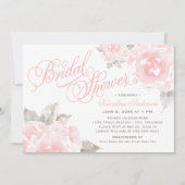 Vintage roze Waterverf Roos bruiloft Vrijgezellenf Kaart (Voorkant)