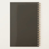 Vintage Roze Zwart Gouden Kant Monogram Planner (Achterkant)