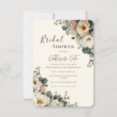 Vintage Rozen Bruidsbloemen  Kaart (Voorkant)