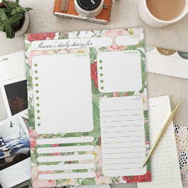 Vintage Rozen Dagelijkse Planner Notities en Taken Notitieblok