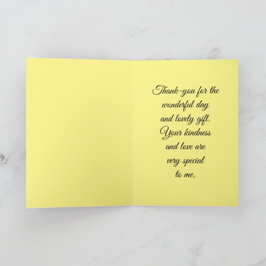 Vintage Rozen Dank u Wenskaart Kaart (Binnen)