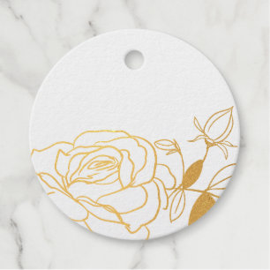 vintage rozen elegante script bedankt folie bedankjes labels