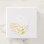 vintage rozen elegante script bedankt folie bedankjes labels (Met doos)