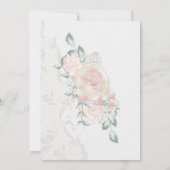 Vintage Rozen en Antiek Baby shower Kaart (Achterkant)