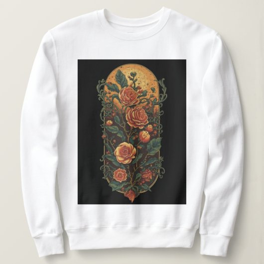 Vintage Rozen en Planten Trui (Design voorkant)