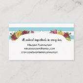 Vintage rozen handgemaakte zeep visitekaartje (Achterkant)