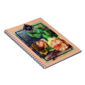 Vintage rozen monogram notitieboek (Rechterzijde)