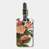 Vintage Rozen Mooie Roze Botanisch Bagagelabel (Voorkant verticaal)