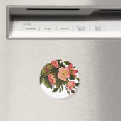 Vintage Rozen Mooie Roze Botanisch Magneet (Insitu (Vaatwasser))