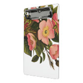 Vintage Rozen Mooie Roze Botanisch Mini Klembord (Angled2)