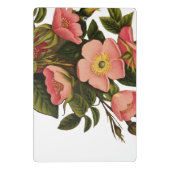 Vintage Rozen Mooie Roze Botanisch Mini Klembord (Achterkant)
