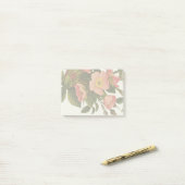 Vintage Rozen Mooie Roze Botanisch Post-it® Notes (Op bureau)