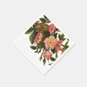 Vintage Rozen Mooie Roze Botanisch Servet (Hoek)