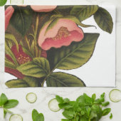 Vintage Rozen Mooie Roze Botanisch Theedoek (Gevouwen)