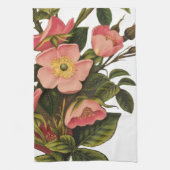 Vintage Rozen Mooie Roze Botanisch Theedoek (Verticaal)