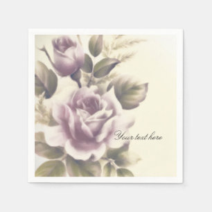 Vintage Rozen Oude Glamour Aangepaste Elegante Fee Servet