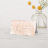 Vintage Rozen Oude papieren bruiloft Plaatskaartje (Achterkant)