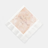 Vintage Rozen Oude papieren bruiloft Servet (Hoek)