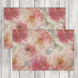 VINTAGE ROZEN TUIN FLORALE DECOUPAGE TISSUE PAPER TISSUEPAPIER
