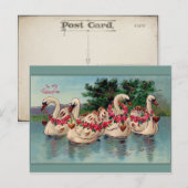 Vintage Rozen Valentijn Briefkaart (Voorkant / Achterkant)