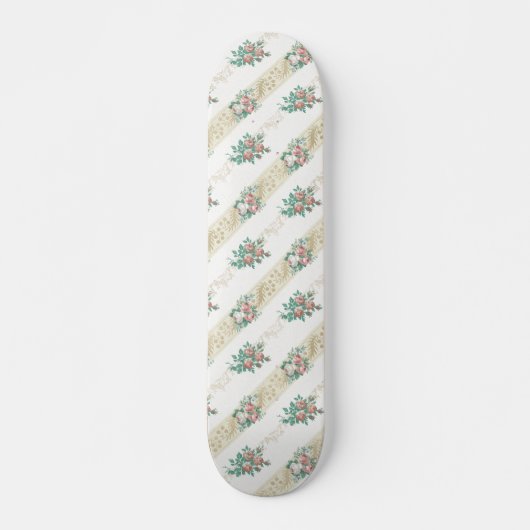 Vintage Rozenpatroon - Skateboard (Voorkant)