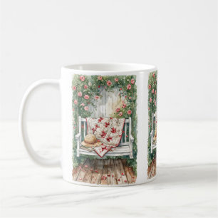 Vintage Rozenschommel met Quilt Charme Koffiemok