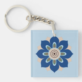 vintage rozetpatroon ontwerp magneten sleutelhanger