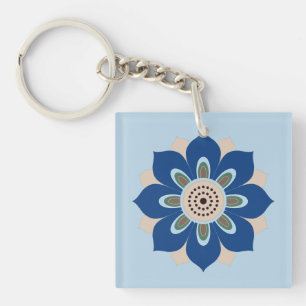 vintage rozetpatroon ontwerp magneten sleutelhanger