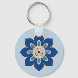 vintage rozetpatroon ontwerp magneten sleutelhanger