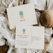 Vintage RSVP-Briefkaart Uitnodiging Briefkaart