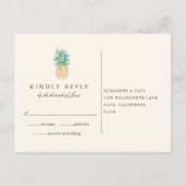 Vintage RSVP-Briefkaart Uitnodiging Briefkaart (Achterkant)